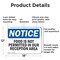 Signmission Food Is Not Permitted In Our Reception Area, 18 in W x Rectangle, Aluminum OS-2PACK-NS-A-1218-L-12822 - alternate 6